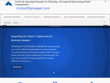 Tablet Screenshot of contactmylawyer.com